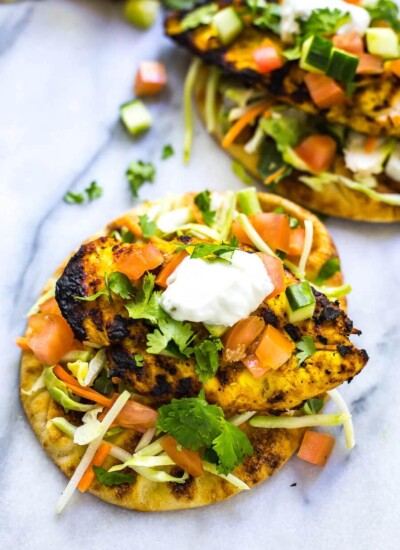 Chicken Tandoori Naan Burgers