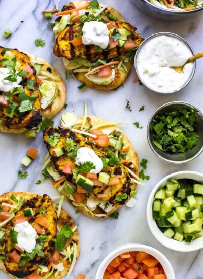 Chicken Tandoori Naan Burgers