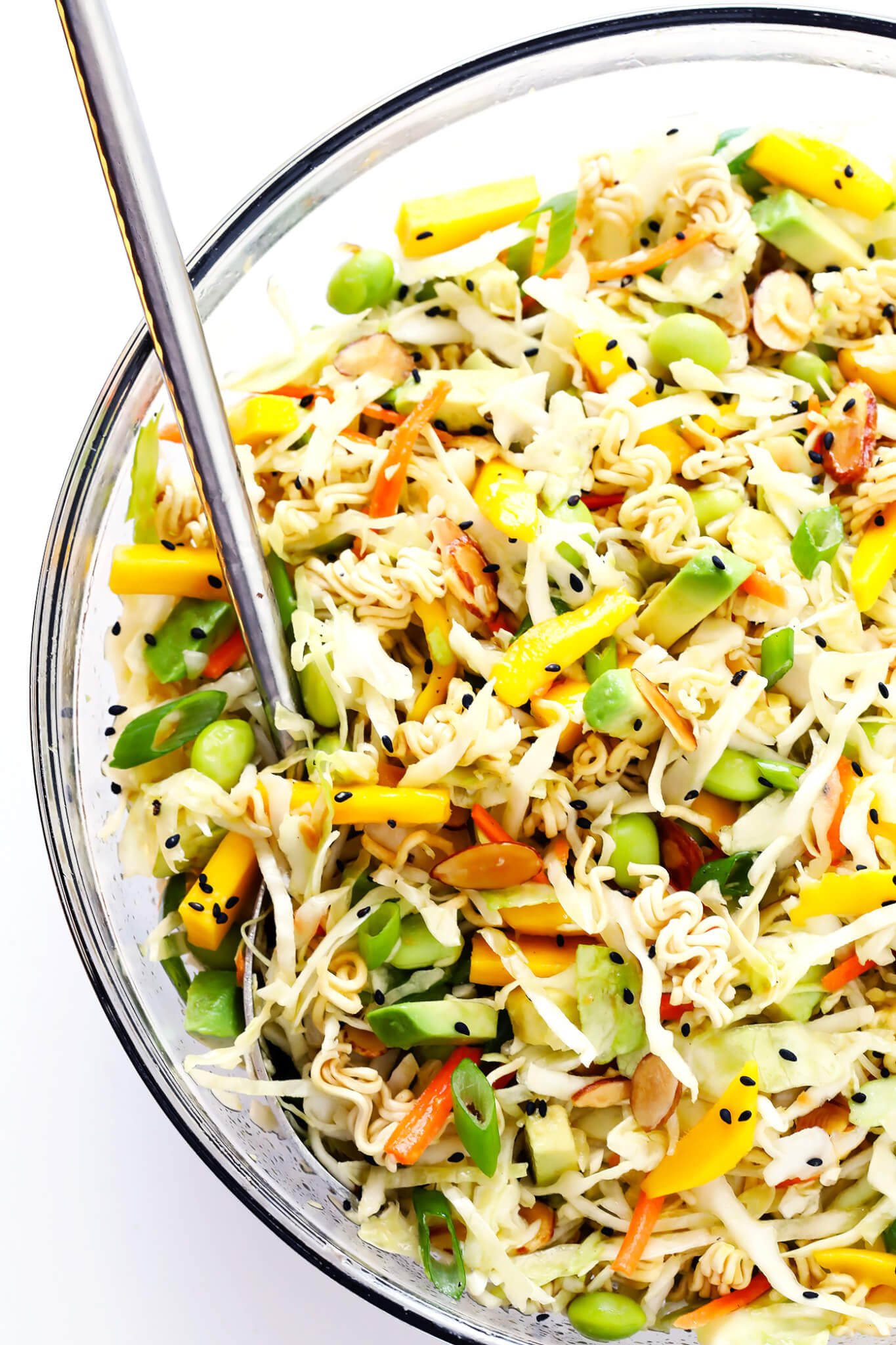 Crunchy Asian Ramen Noodle Salad via Gimme Some Oven