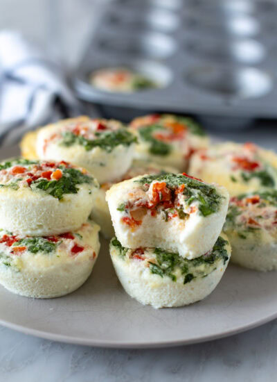 Starbucks egg white bites on a plate