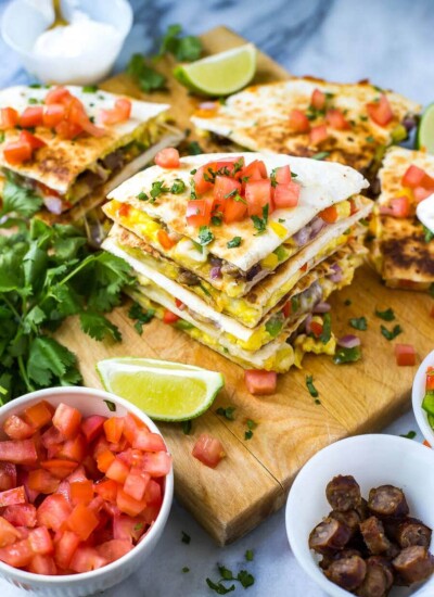 Freezer-Friendly Tex Mex Breakfast Quesadillas