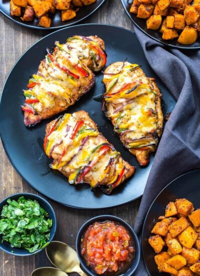 Grilled Hassleback Fajita Stuffed Chicken