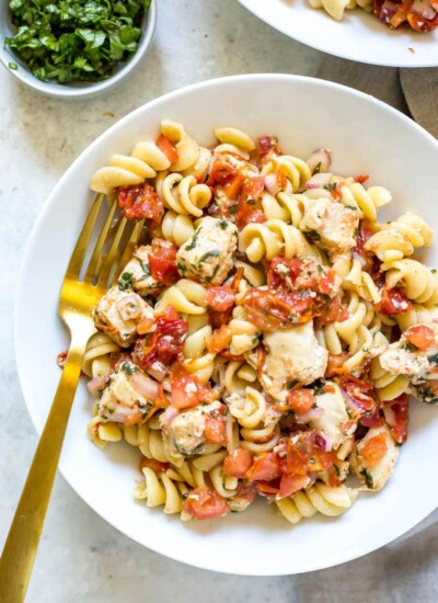 Instant Pot Bruschetta Chicken Pasta