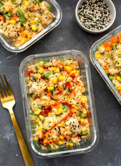 Instant Pot Chicken Fried Rice Meal Prep Bowls