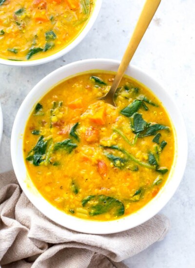 Instant Pot Golden Turmeric Lentil Soup