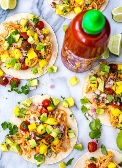 Instant Pot Sriracha Chicken Tacos