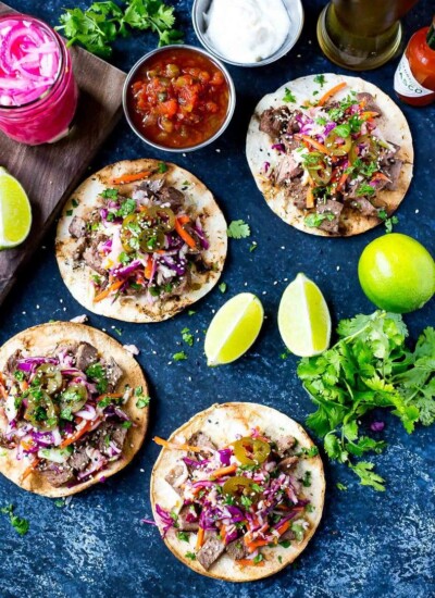 Kalbi Beef Tacos with Citrus Slaw