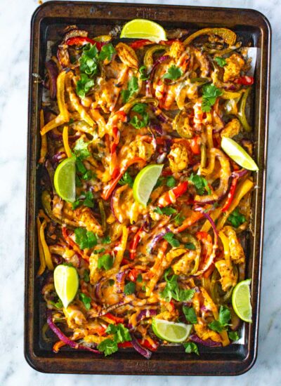 Sheet pan chicken fajitas