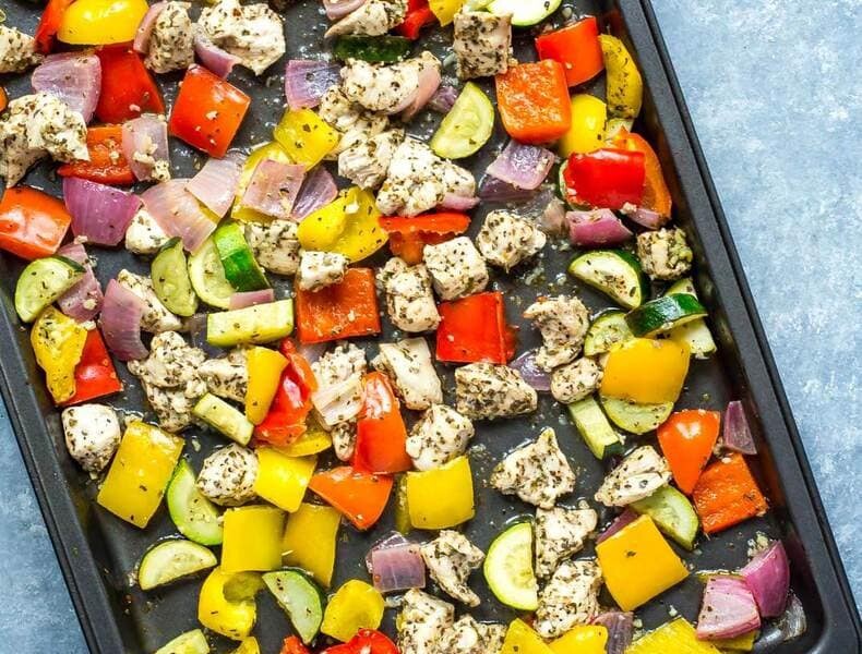 Sheet Pan Greek Chicken Meal Prep Bowls