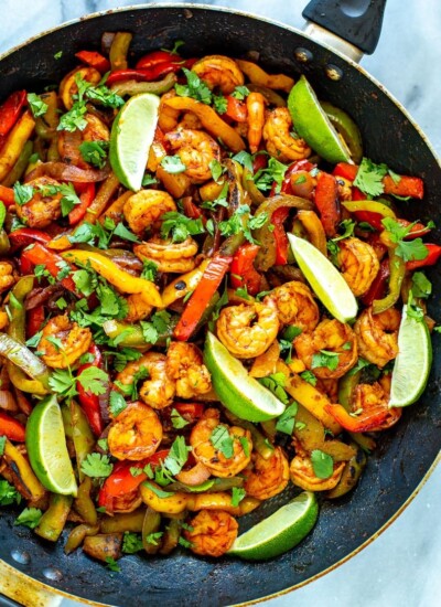 Skillet Shrimp Fajitas