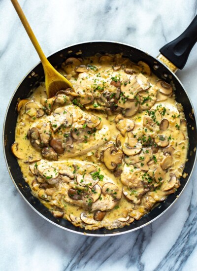 Skinny Easy Chicken Marsala Skillet