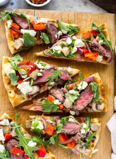 Easy Steak Gorgonzola Flatbread